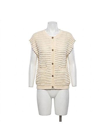 Pink Martini Kendall Button Down Sweater in Off White (view 1)