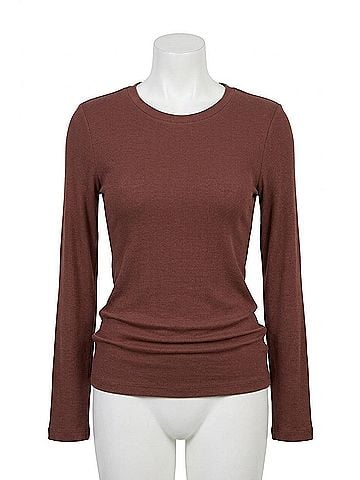 LA Made Classic Long Sleeve Thermal Top in Hazelnut (view 1)