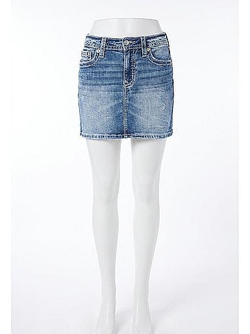 Miss Me Women's Denim Mini Skirt in Medium Vintage (view 1)