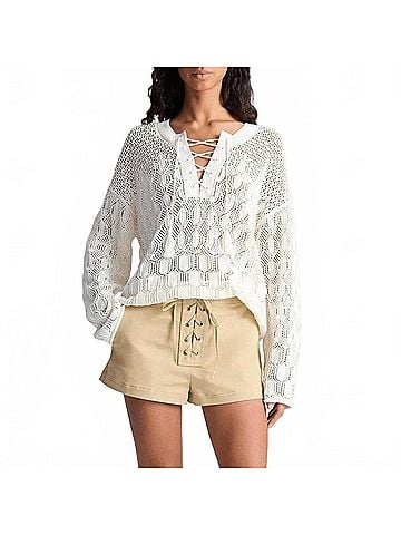 A.L.C. Keri Crochet Knit Sweater in Ivory (view 2)