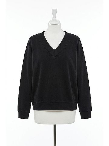 Ideology Women's Long Sleeve Pullover Sweater in Black (view 1)