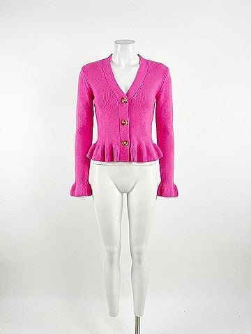 TCEC Feelin' Flirty Ruffle Cardigan in Pink (view 1)