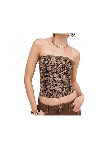Nikibiki Wild And Seamless Tube Top in Leopard (view 2)