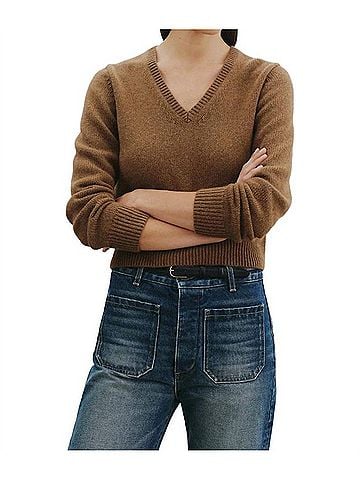 Nili Lotan Everstyn Sweater in Dark Camel (view 2)