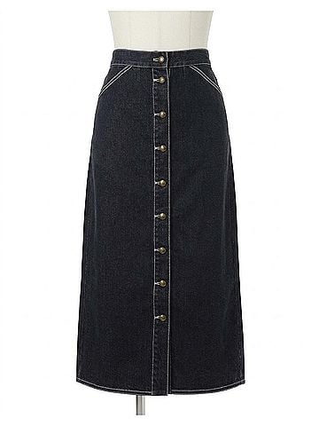Love The Label Women's Apolline Midi Skirt in Navy (view 1)
