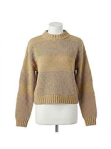 Miss Me Women's Knit Long Sleeve Sweater in Olive (view 1)