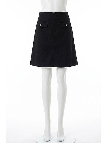 Joseph Ribkoff \Faux Suede A-Line Skirt in Black (view 1)