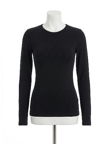 Majestic Filatures Soft Touch Long Sleeve Crew Neck Tee in Marine (view 1)