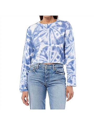 360 Cashmere Blake Sweater in Azure (view 2)