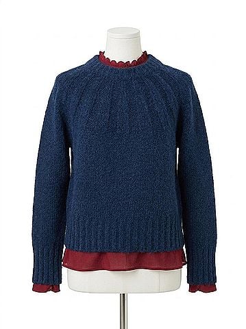 Antik Batik Lulu Alpaca Wool Sweater in Dark Blue (view 1)