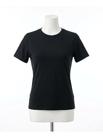 Fabletics Feather Tech+ Short-Sleeve Tee in Black (view 1)