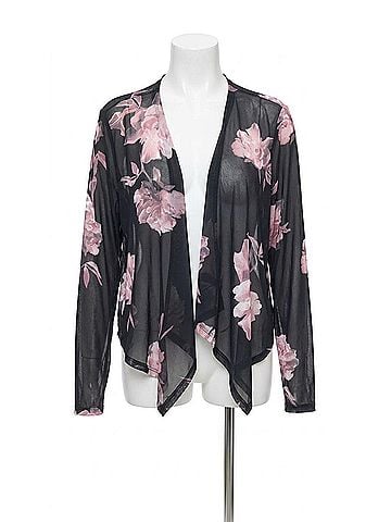 Ariella Floral Mesh Cardigan in Pink (view 1)