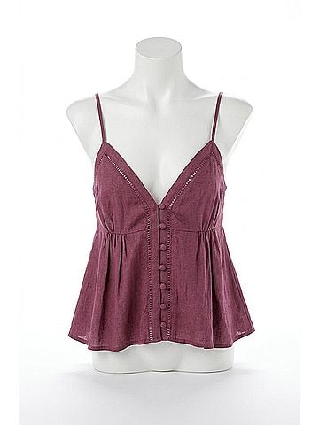 Emerson Fry Ladder Trim Top in Crushed Berry Linen (view 1)