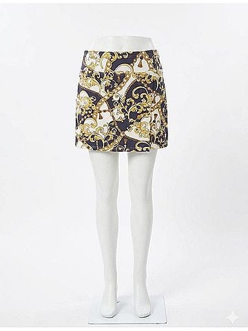 Tabi Women's Adela Skort in Navy/ Gold (view 1)