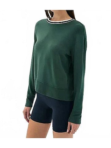 Splits 59 Sonja Fleece Sweatshirt in Military (view 2)