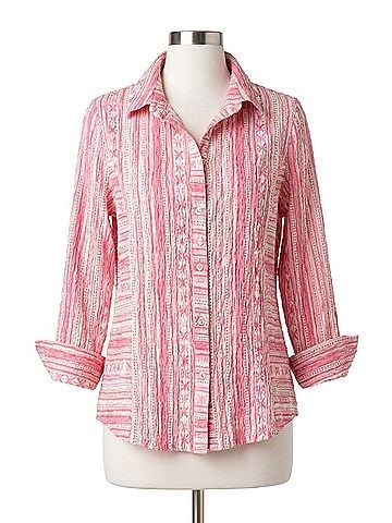 Habitat St. Tropez Stripe Favorite Shirt in Coral (view 1)