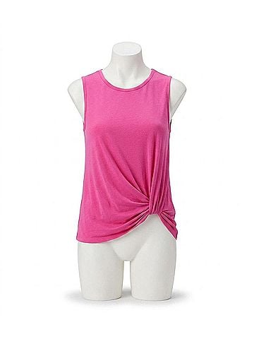 Karen Kane Sleeveless Pick-Up Top in Pink (view 1)
