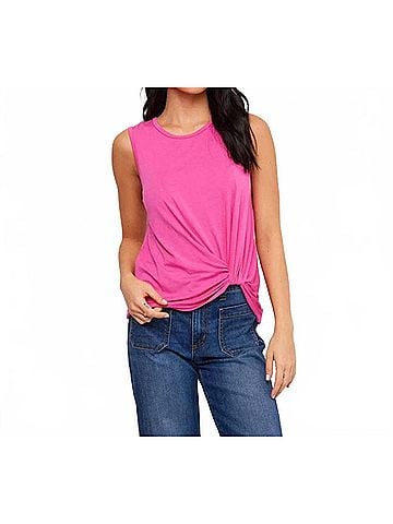 Karen Kane Sleeveless Pick-Up Top in Pink (view 2)