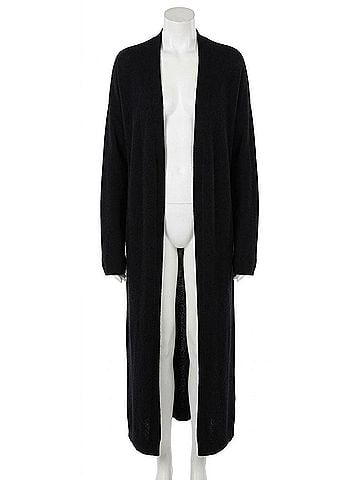 360 Cashmere Jelena Maxi-Length Cashmere Cardigan in Black (view 1)