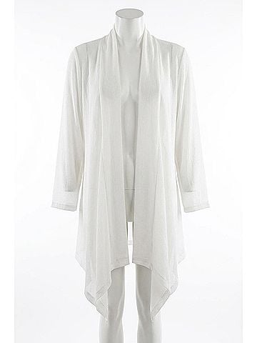 Lady Noiz Rhinestones &amp; Lace Cardigan - Plus in White (view 1)