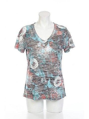 Inoah Yarn Strings Lightweight Burnout Top in Multi (view 1)