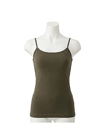 Nikibiki Scoop Neck Seamless Cami in Olive (view 1)