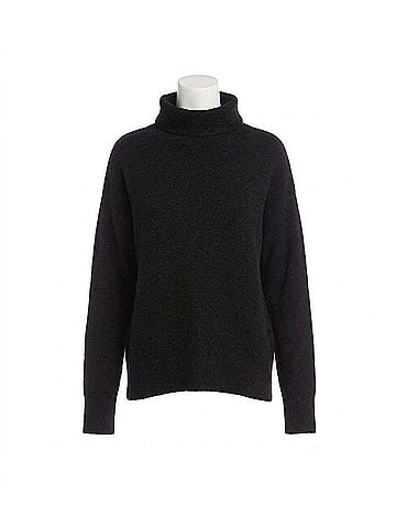 Karen Kane Long Sleeve Mock Neck Sweater in Black (view 1)