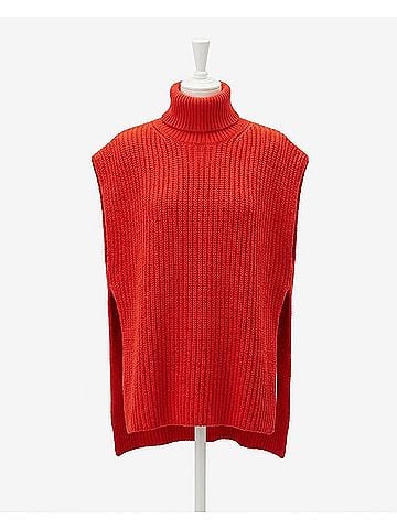 Alysi Sleeveless Turtleneck in Rosso (view 1)