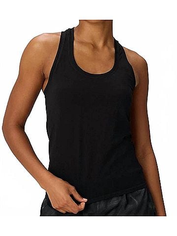 Fabletics Feather Tech+ Racerback Tank in Black (view 2)