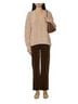 LoveShackFancy Brown Croisette Pullover Sweater in Camel Melange Size M - photo 2