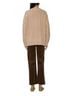 LoveShackFancy Brown Croisette Pullover Sweater in Camel Melange Size M - photo 4