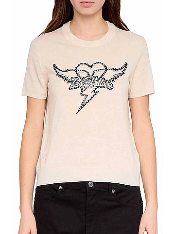 Zadig & Voltaire Idal Cashmere Sweater in Eggshell (view 2)