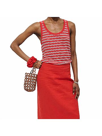 Alex Mill Garcon Tank in Red Stripe (view 2)