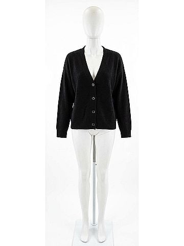 Zenana Viscose Sweater Cardigan in Black (view 1)