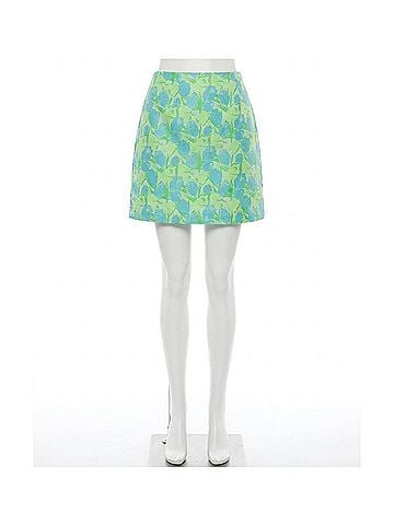 Lilly Pulitzer Kels Mini Skirt in Capri Blue Tulip Tango Jacquard (view 1)