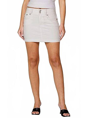 Miss Me Women's Denim Skirt in White (view 2)