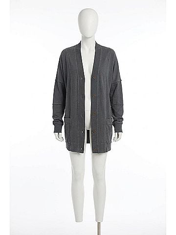 Wearables Trude Long Sleeve Cardigan in Gray (view 1)