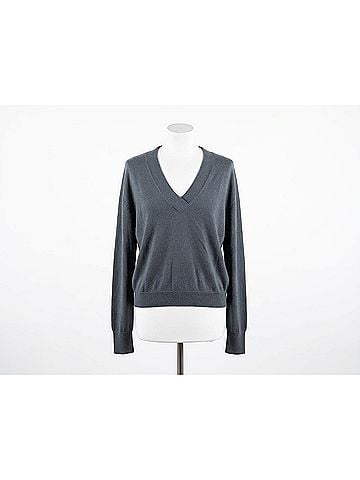 Majestic Filatures Women's Crop V Sweater in Pirate (view 1)