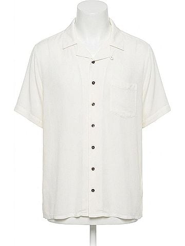 Raga Purush Rayon Button Down Shirt in White (view 1)