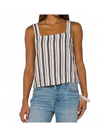 Velvet Heart Amora Tank Top in Blue Night Stripe (view 2)