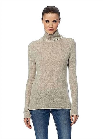 360 Cashmere Meghan Turtleneck Pullover Sweater in Hazel (view 2)