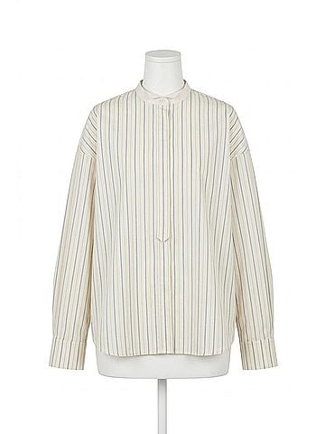 Soeur Idesia Shirt in Ecru/Bleu (view 1)