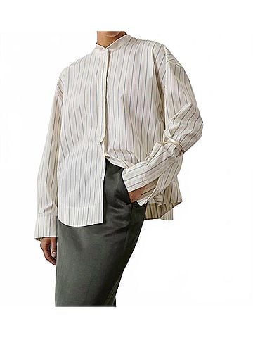 Soeur Idesia Shirt in Ecru/Bleu (view 2)