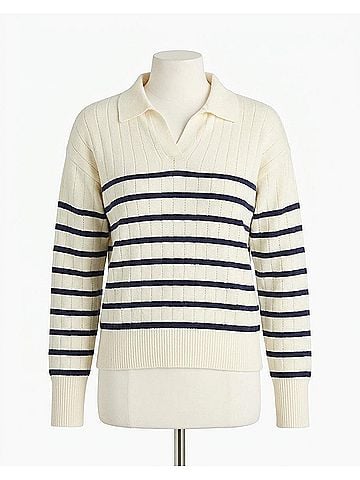 Tyler Boe Johnny Collared Sweater in Beacon Blue (view 1)