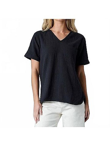 Downeast Soula Top in Black (view 2)