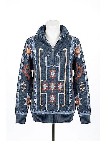 Tasha Polizzi Collection Banner Elk Quarter Zip Sweater in Blue (view 1)