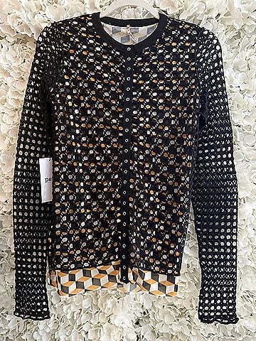 Pete Women's Crochet Cardigan in Brown (view 2)