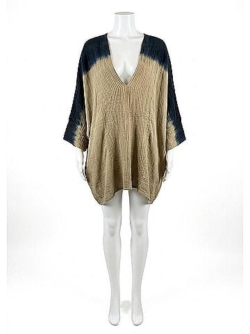 Etcetera Women's Ombre Poncho in Beige Black (view 1)