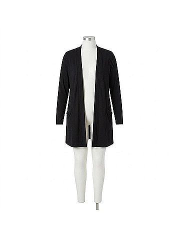 Ideology Women's Open Cardigan in Black (view 1)
