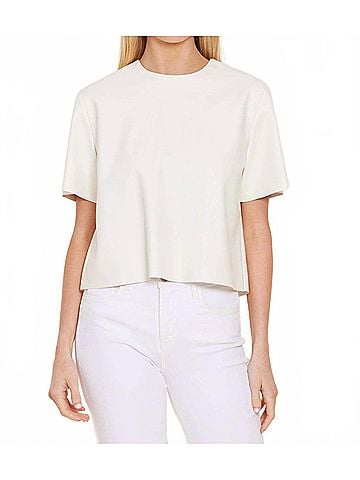 Dolce Cabo Ainsley Short Sleeve Top in Cream (view 2)